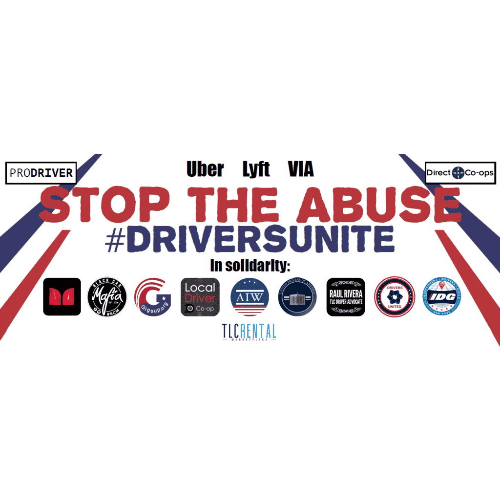Direct Global / Direct Co-ops and Local Driver Co-op Standing In Solidarity with New York Rideshare Drivers